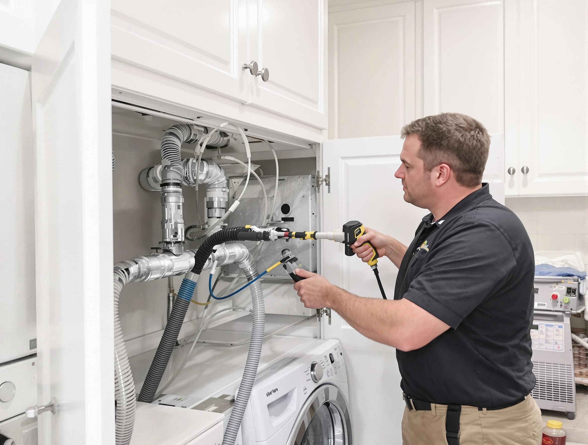 Cottondale Dryer Vent Cleaning professional removing severe blockage from a clogged dryer vent in Cottondale