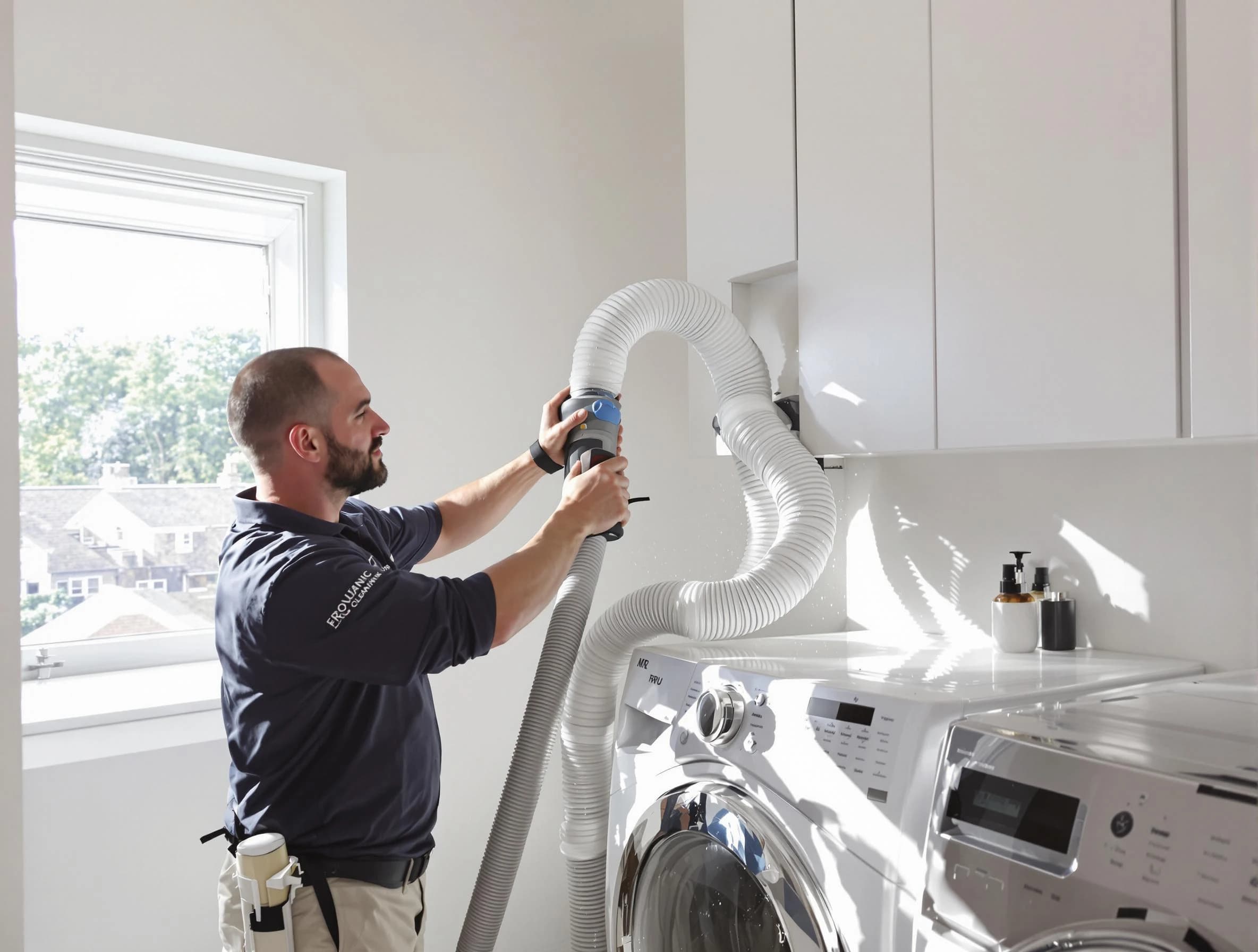 Certified Cottondale Dryer Vent Cleaning technician performing dryer vent cleaning in Cottondale